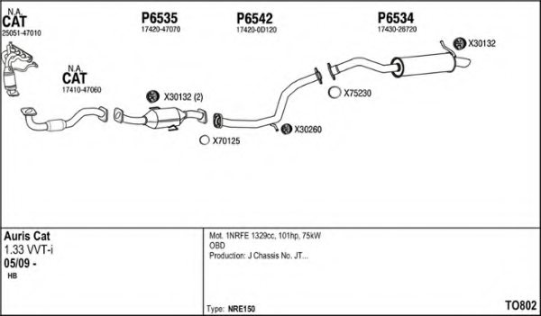FENNO TO802 Exhaust System